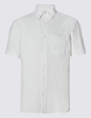 Cotton Blend Tailored Fit Shirt with Pocket
